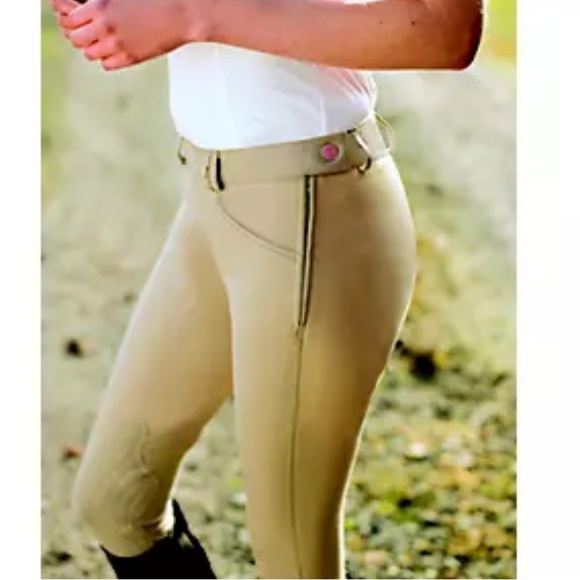 Symphony by Tredstep Rosa Side Zip Beige Khaki Breeches Riding Pants Size 26 R - Picture 13 of 15